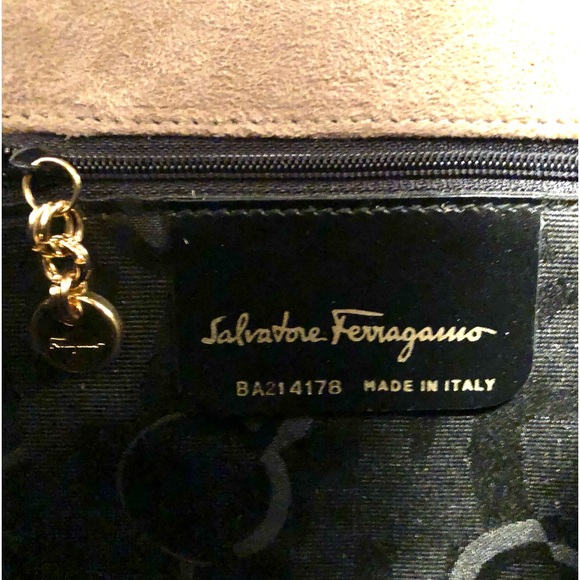 Salvatore Ferragamo Vera Suede Leather 2way Crossbody Handbag - Picture 10 of 10